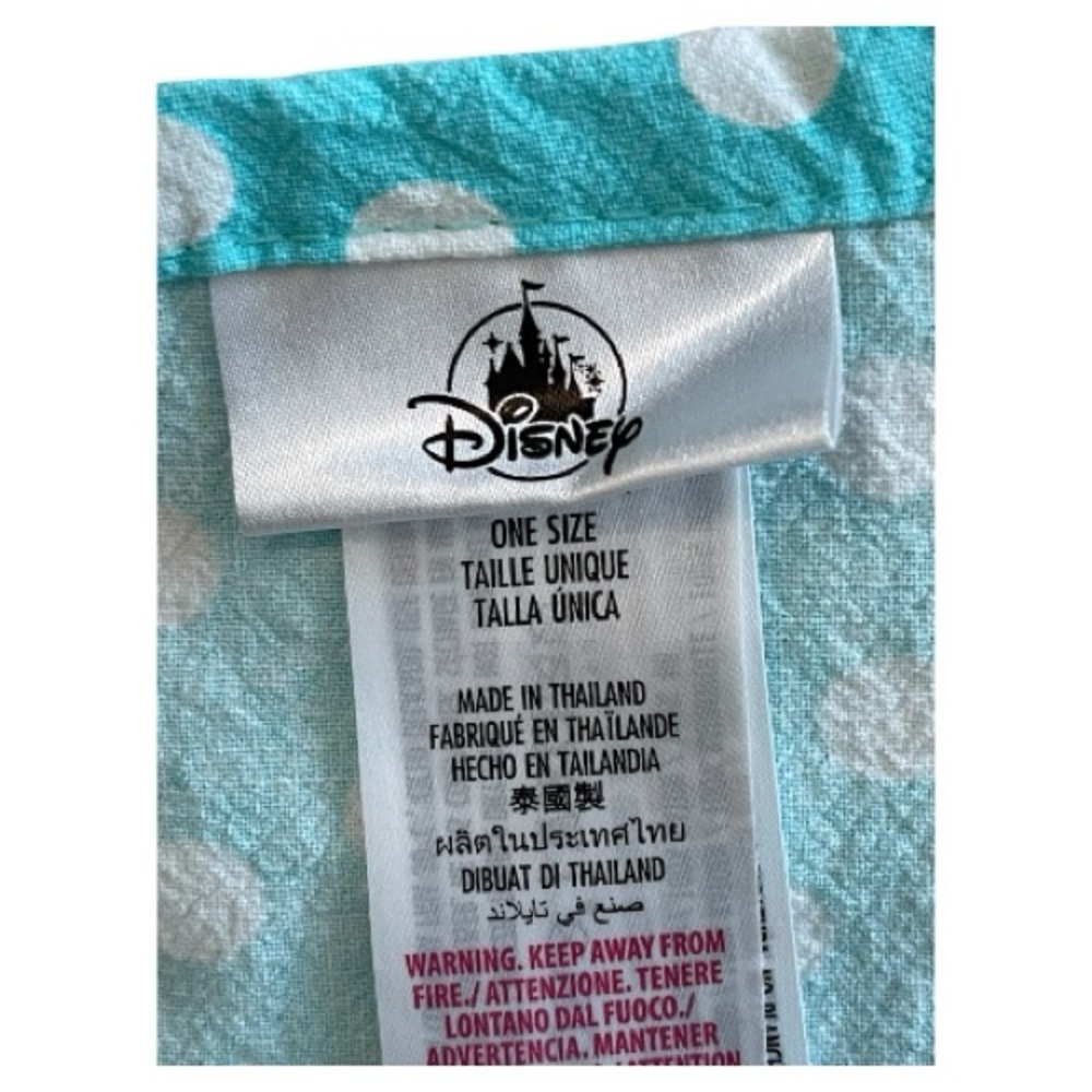 Disney Teal Polka Dot Kitchen Towel with Ice Cream Motif - Picture 2 of 3